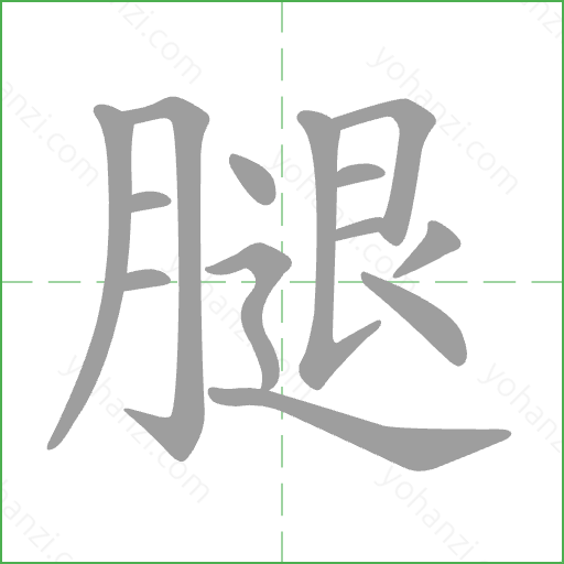 腿 Stroke Order Animation