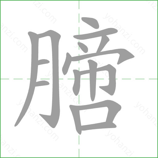 膪 Stroke Order Animation