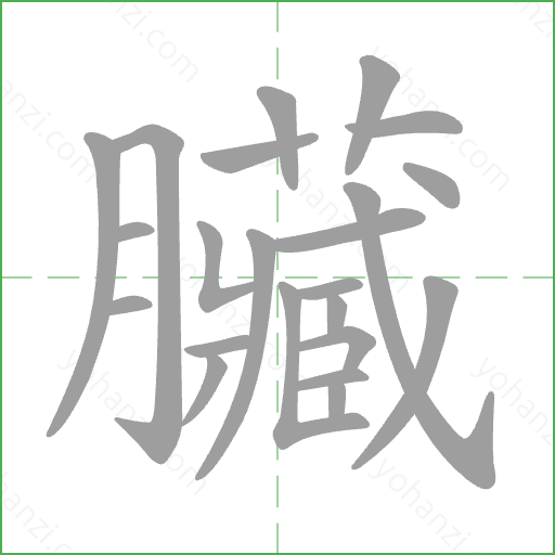 臟 Stroke Order Animation