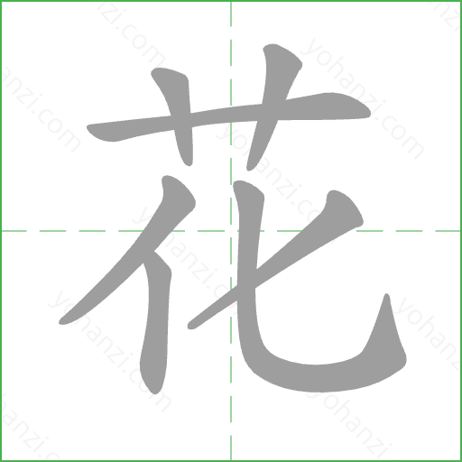 花 Stroke Order Animation