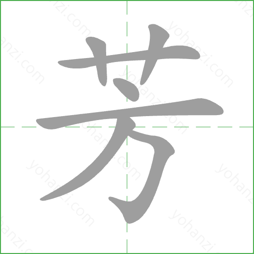 芳 Stroke Order Animation