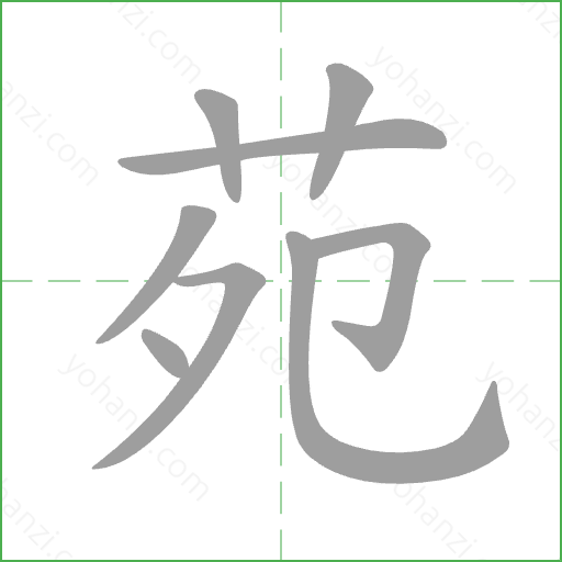 苑 Stroke Order Animation