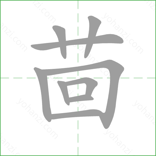 茴 Stroke Order Animation