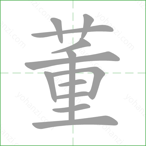 董 Stroke Order Animation