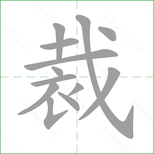 裁 Stroke Order Animation
