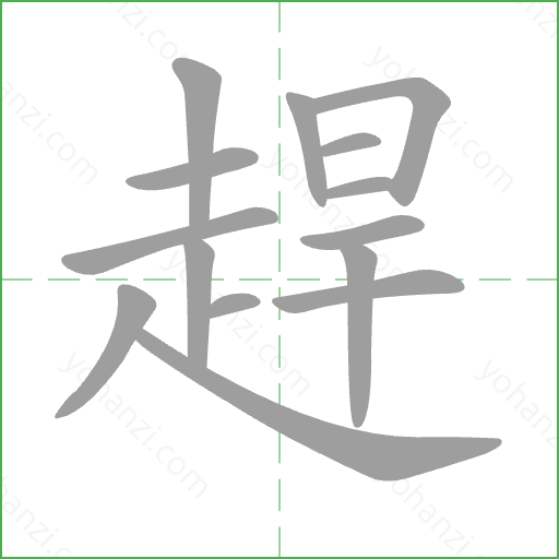 趕 Stroke Order Animation