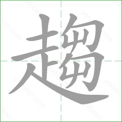 趨 Stroke Order Animation