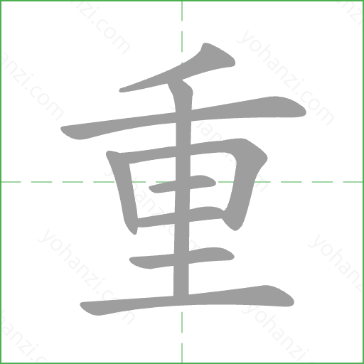 重 Stroke Order Animation