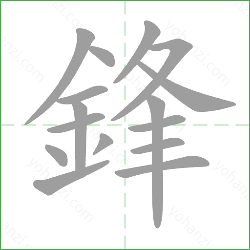 鋒 Stroke Order Animation