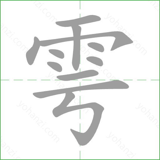 雩 Stroke Order Animation