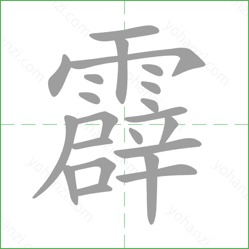 霹 Stroke Order Animation