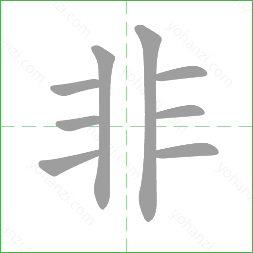 非 Stroke Order Animation