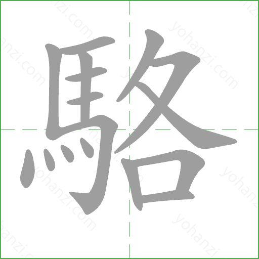 駱 Stroke Order Animation