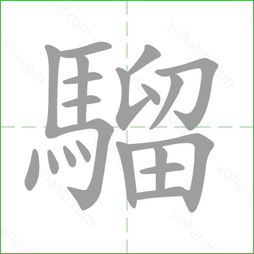 騮 Stroke Order Animation