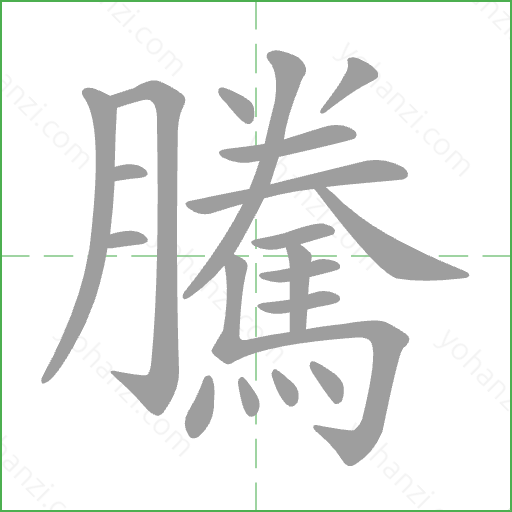 騰 Stroke Order Animation