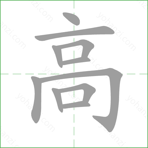 高 Stroke Order Animation