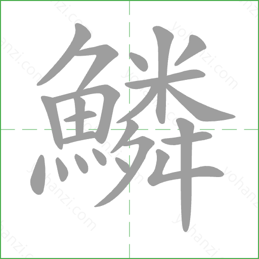 鱗 Stroke Order Animation