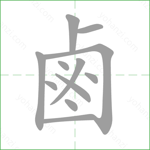 鹵 Stroke Order Animation