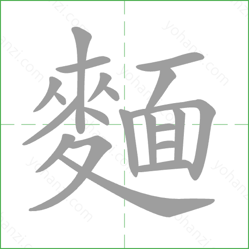 麵 Stroke Order Animation