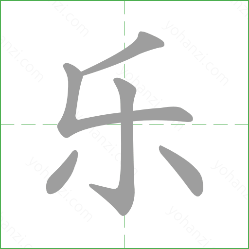 乐Chi tiết ký tự tiếng Trung - yohanzi.com