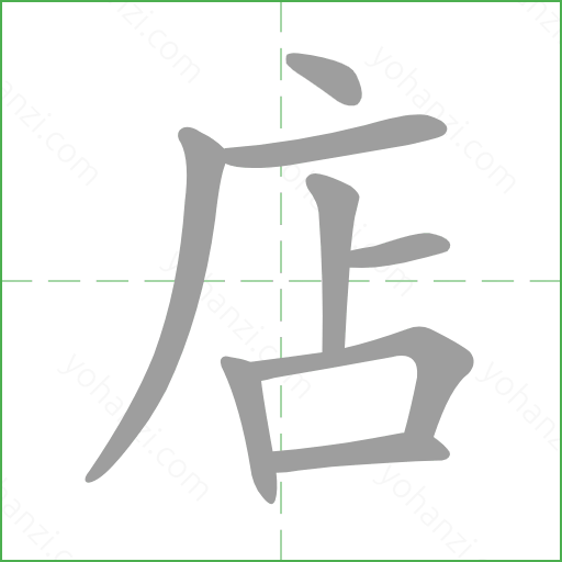 店Chi tiết ký tự tiếng Trung - yohanzi.com
