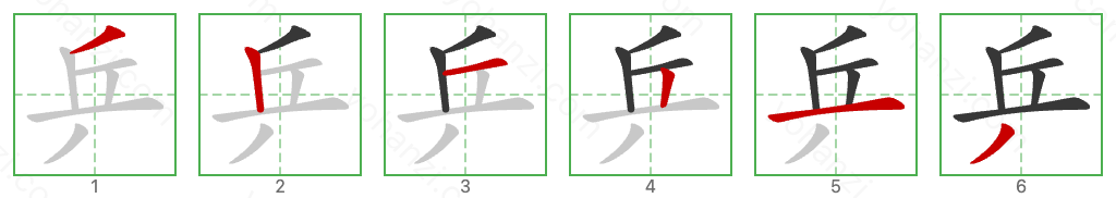 乒 Stroke Order Diagrams