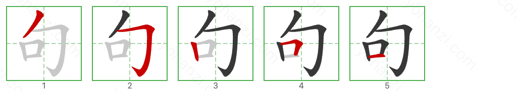 句 Stroke Order Diagrams