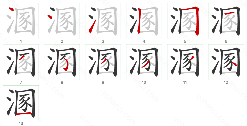 溷 Stroke Order Diagrams