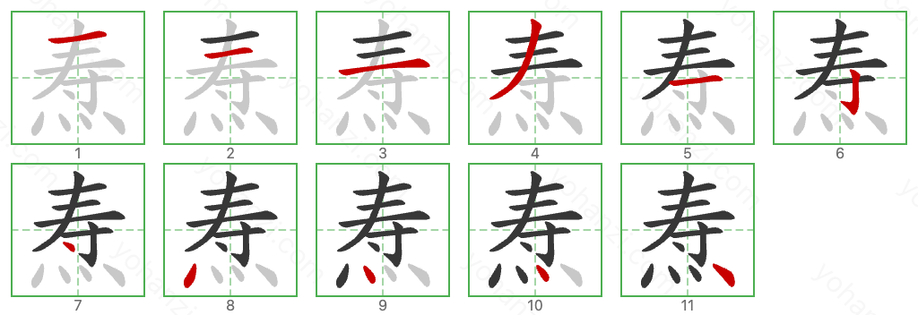 焘 Stroke Order Diagrams