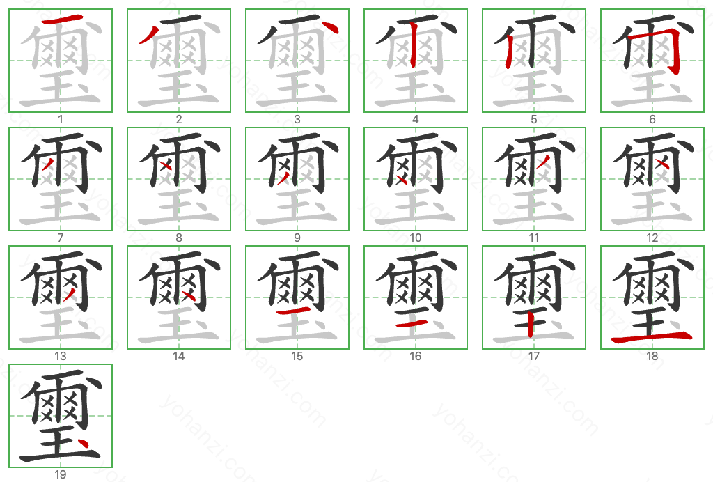 璽 Stroke Order Diagrams