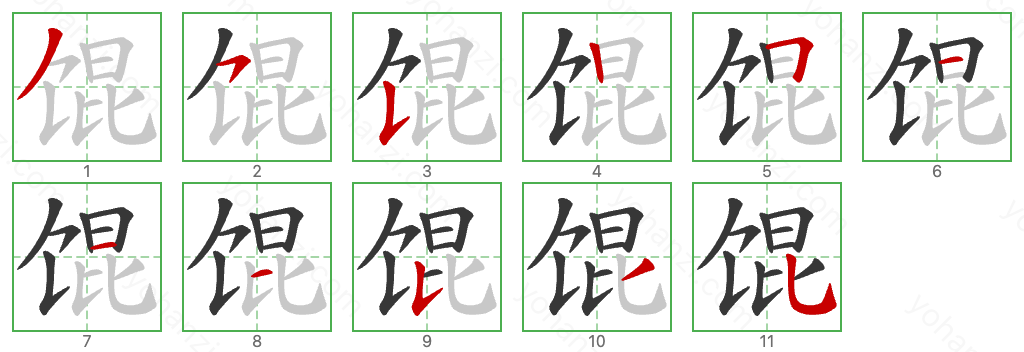 馄 Stroke Order Diagrams