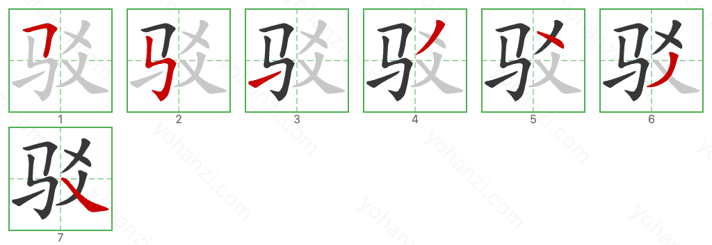 驳 Stroke Order Diagrams