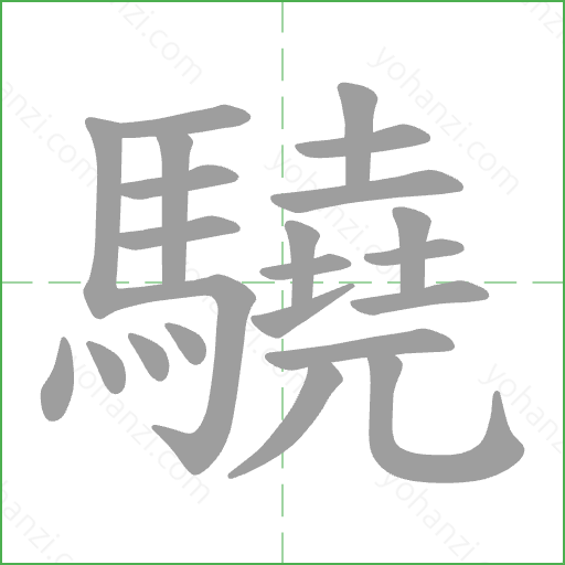 驍 Stroke Order Animation