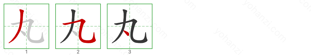 丸 Stroke Order Diagrams