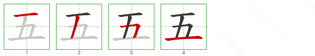 五 Stroke Order Diagrams