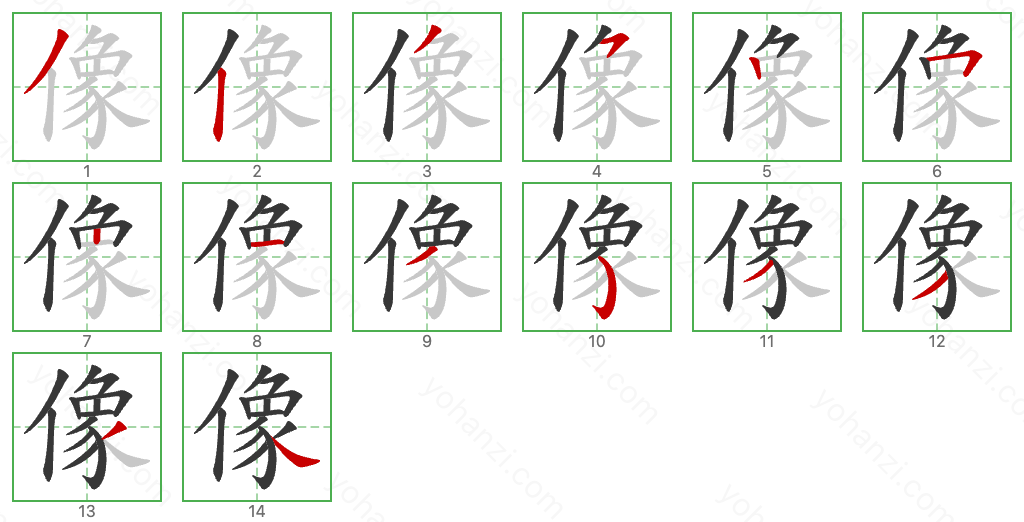 像 Stroke Order Diagrams