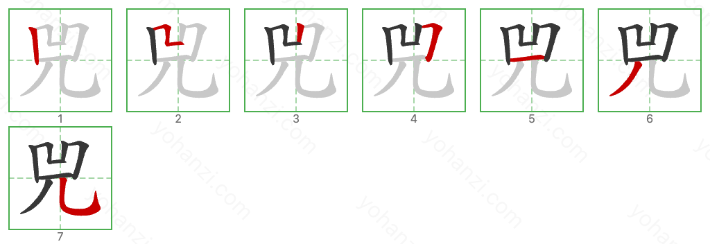 兕 Stroke Order Diagrams