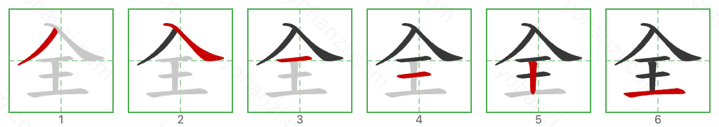 全 Stroke Order Diagrams