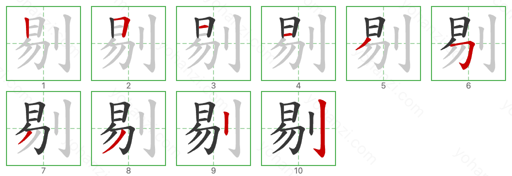 剔 Stroke Order Diagrams