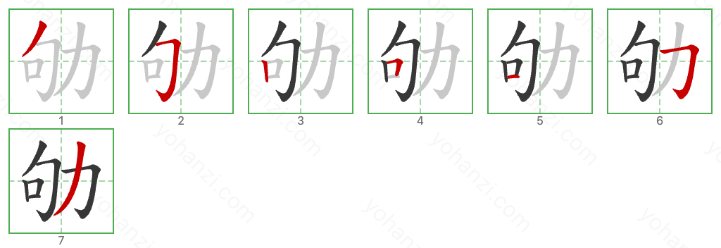 劬 Stroke Order Diagrams