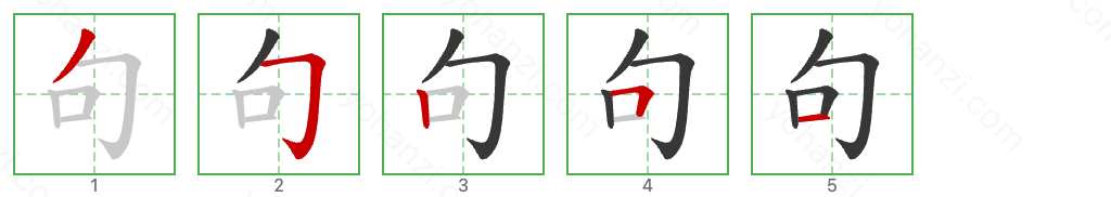 句 Stroke Order Diagrams