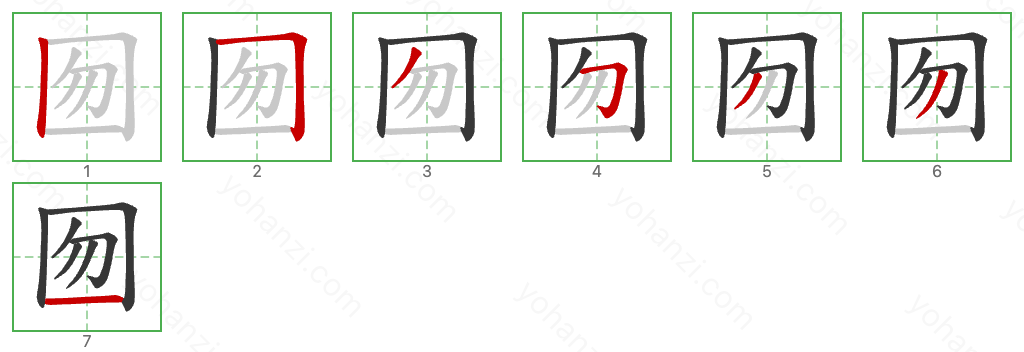 囫 Stroke Order Diagrams