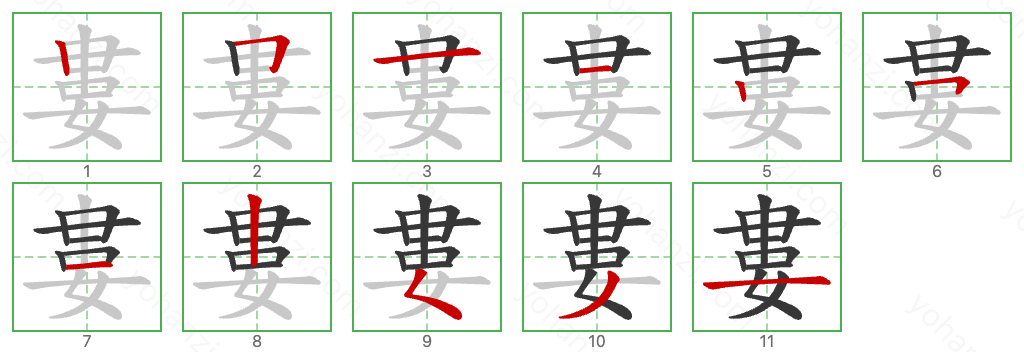 婁 Stroke Order Diagrams