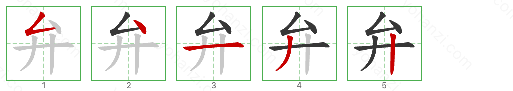 弁 Stroke Order Diagrams