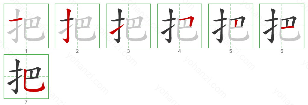 把 Stroke Order Diagrams