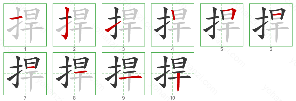 捍 Stroke Order Diagrams