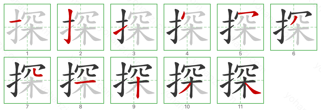 探 Stroke Order Diagrams