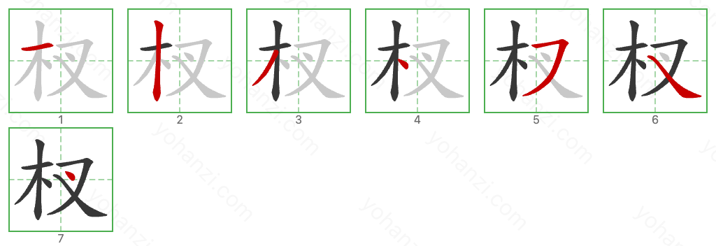 杈 Stroke Order Diagrams