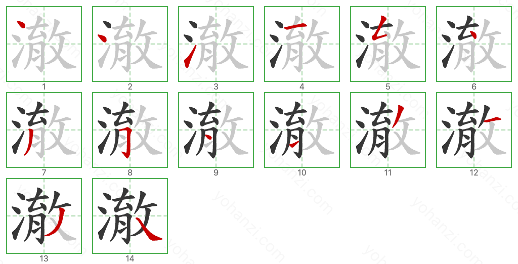 澈 Stroke Order Diagrams