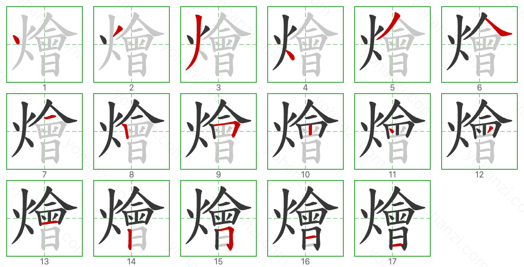 燴 Stroke Order Diagrams